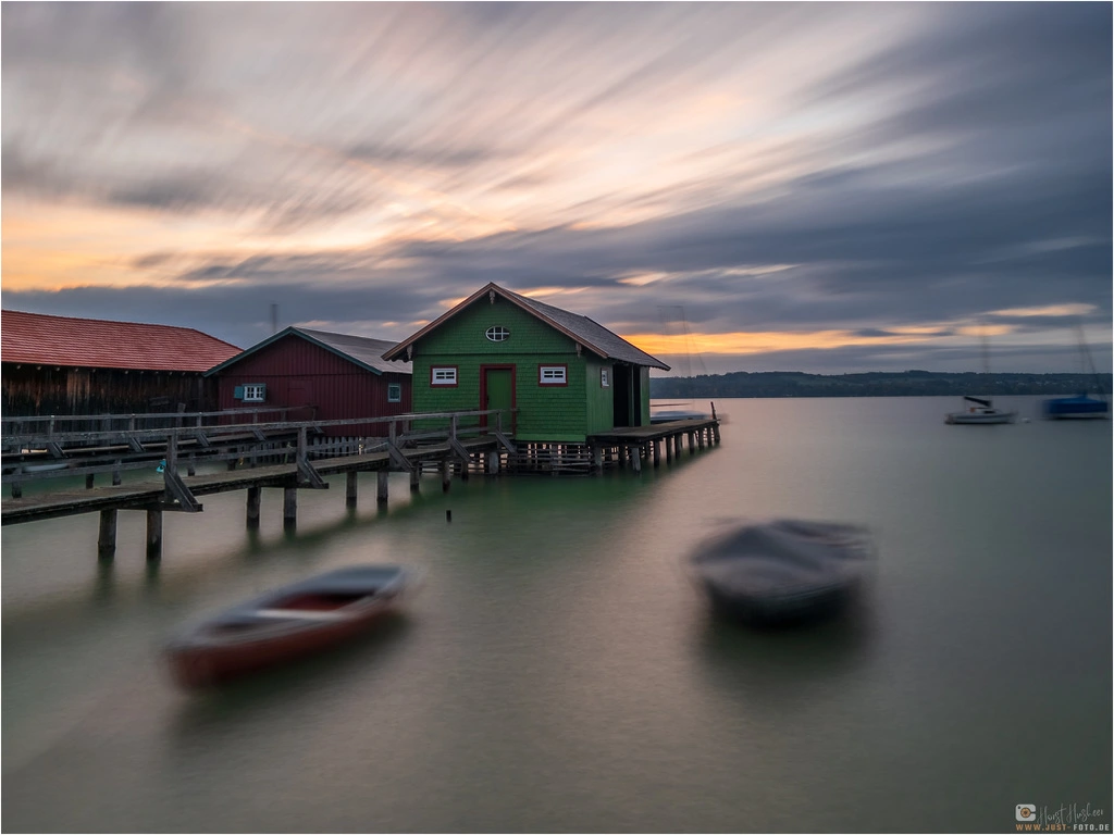 Langzeitbelichtung mit dem iPhone - Bootshaus am Ammersee